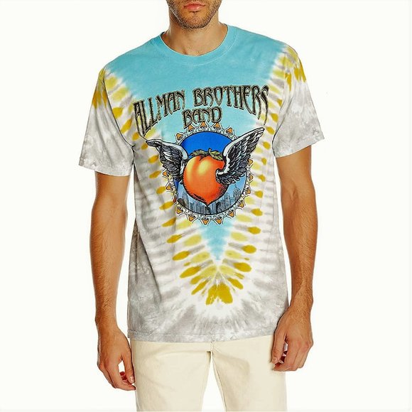 Allman Brothers 2005 NYC Beacon Theatre rock Liquid Blue Tie Dye T-Shirt L NWT - Picture 2 of 3